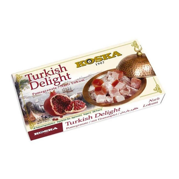 Picture of KOSKA Pomegranate Flavored Turkish Delight 500g