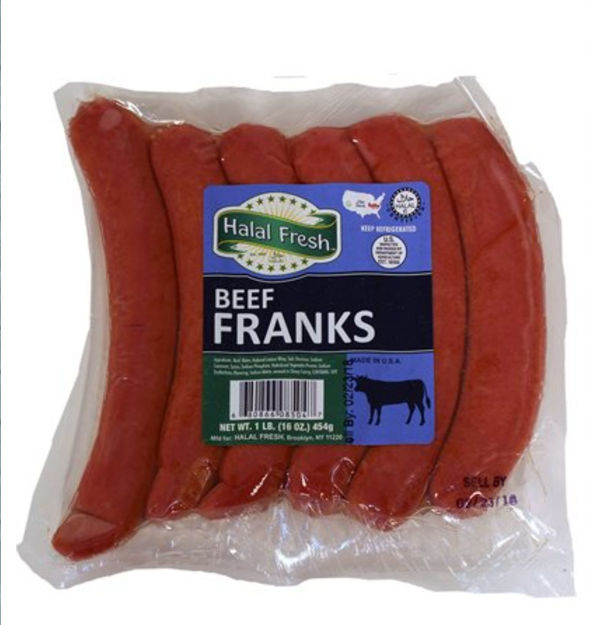 Picture of HALAL FRESH Beef Frankfurters 1lb (454g) packs