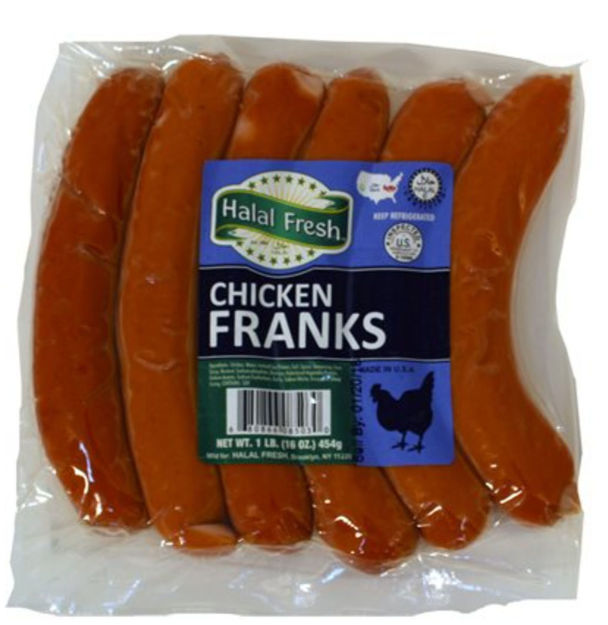 Picture of HALAL FRESH Chicken Frankfurters 1lb (454g) packs