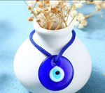 Picture of Round Blue Evil Eye Bead Pendant Craft Glass Beads