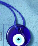 Picture of Round Blue Evil Eye Bead Pendant Craft Glass Beads