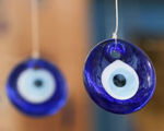 Picture of Round Blue Evil Eye Bead Pendant Craft Glass Beads