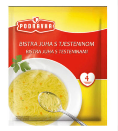 Picture of Podravka Clear Soup with Noodles (Bistra Juha Tjestenino) 45GR