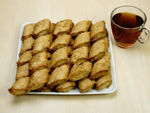 Picture of ALACATI TAHINI SWEET BAKLAVA SHAPED   COOKIES  8.8oz