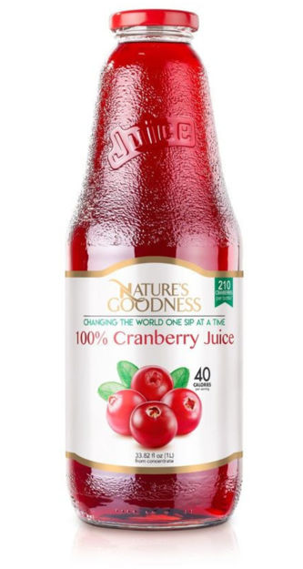 Picture of Cranberry juice 100% 1000ml No sugar added