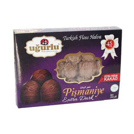 Picture of Ugurlu Turkish Traditional Floss Halva  Pismaniye (Extra Dark)