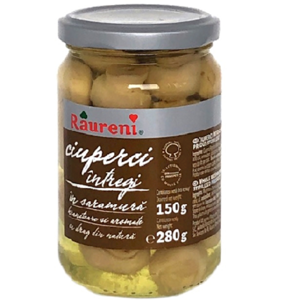 WHOLE MUSHROOMS IN BRINE RAURENI 280G