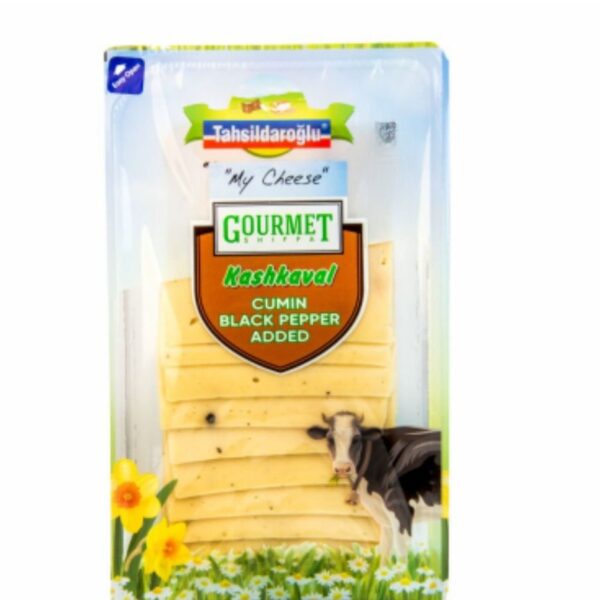 Tahsildaroglu  Cumin&Black pepper sliced kashkaval cheese 200g cheese