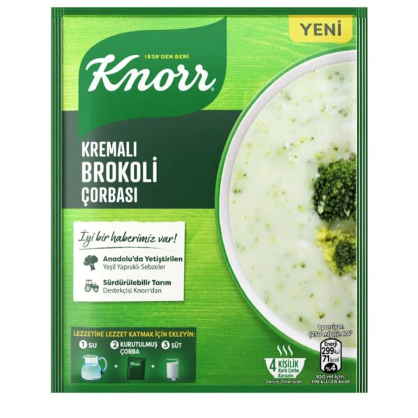 Knorr creamy chicken soup with Broccoli