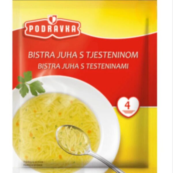 Podravka Clear Soup with Noodles (Bistra Juha Tjestenino) 45GR