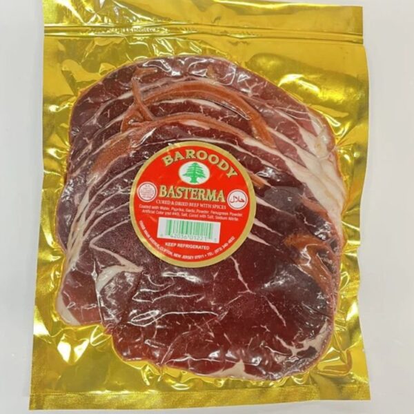 Pastırma - Cured and Dried Halal  Beef SLICED Strips approx. 225g