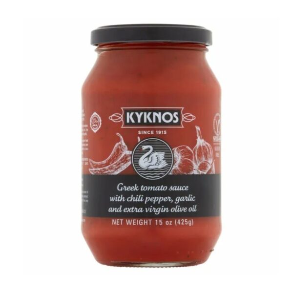 kyknos greek tomato sauce with chili peppers 425g